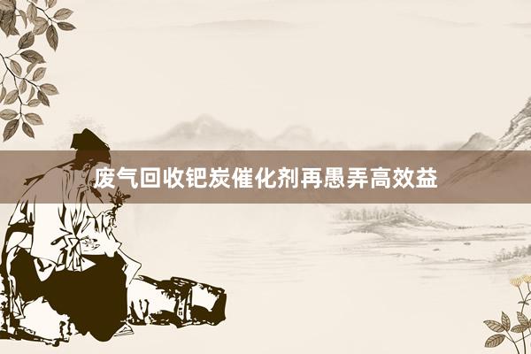 废气回收钯炭催化剂再愚弄高效益