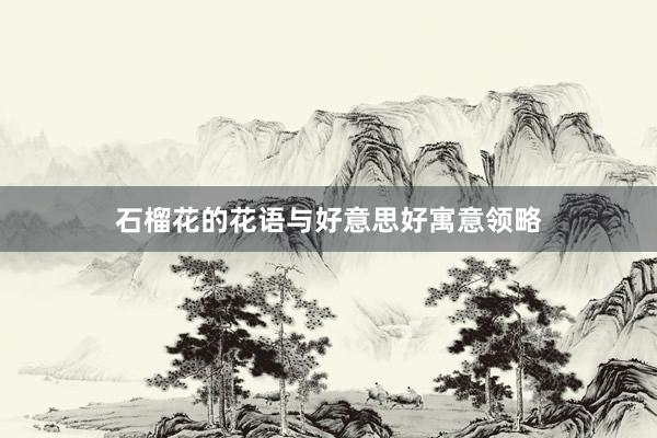 石榴花的花语与好意思好寓意领略